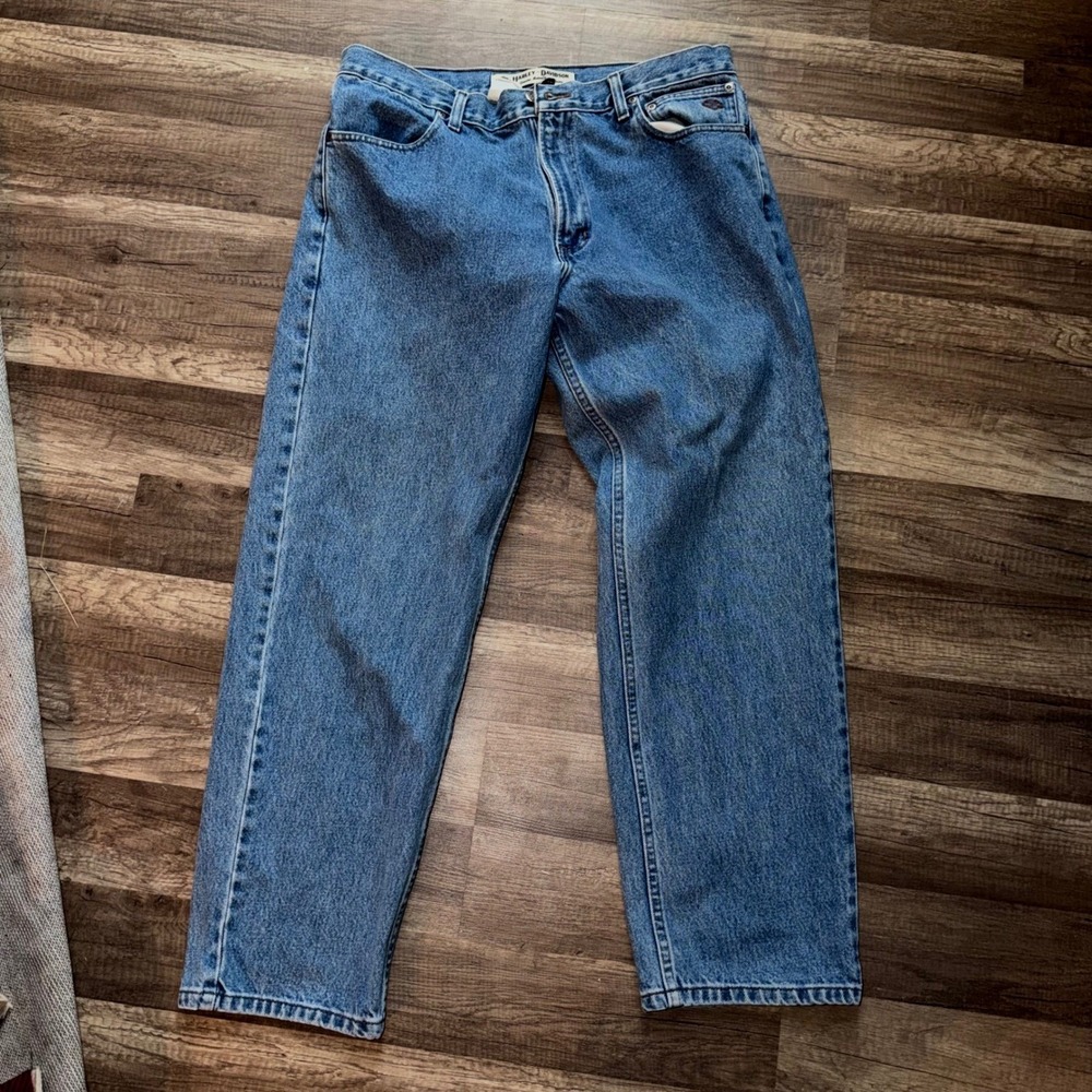 Vintage Harley Davidson Mens Straight Leg Jeans 36x30 Blue Denim